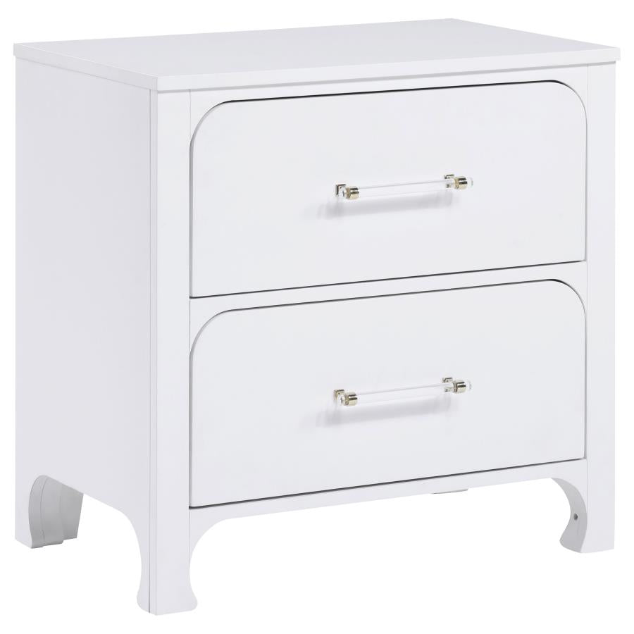 224751Q Lit à panneaux rembourré Anastasia Boucle 4 pièces, blanc perle et beige 