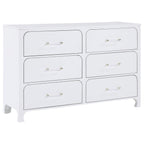 224751Q Lit à panneaux rembourré Anastasia Boucle 4 pièces, blanc perle et beige 