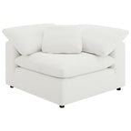 Canapé modulaire 4 pièces Serene Cloud, rembourré, couleur ivoire 