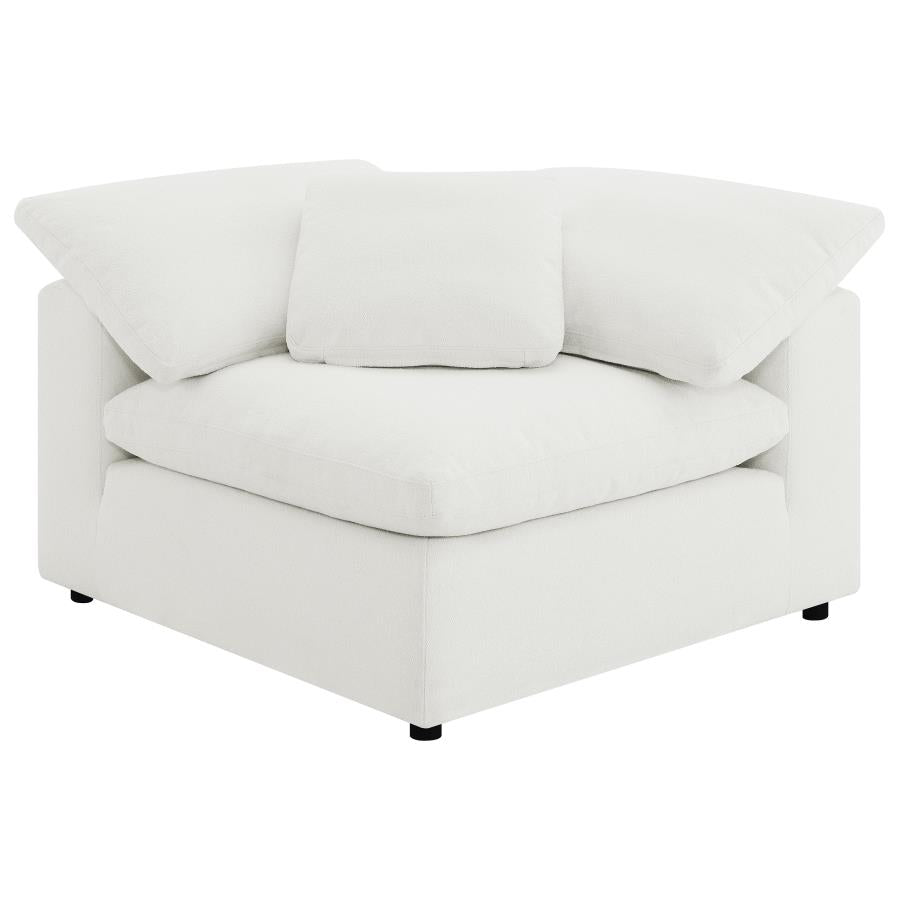 Canapé modulaire 4 pièces Serene Cloud, rembourré, couleur ivoire 