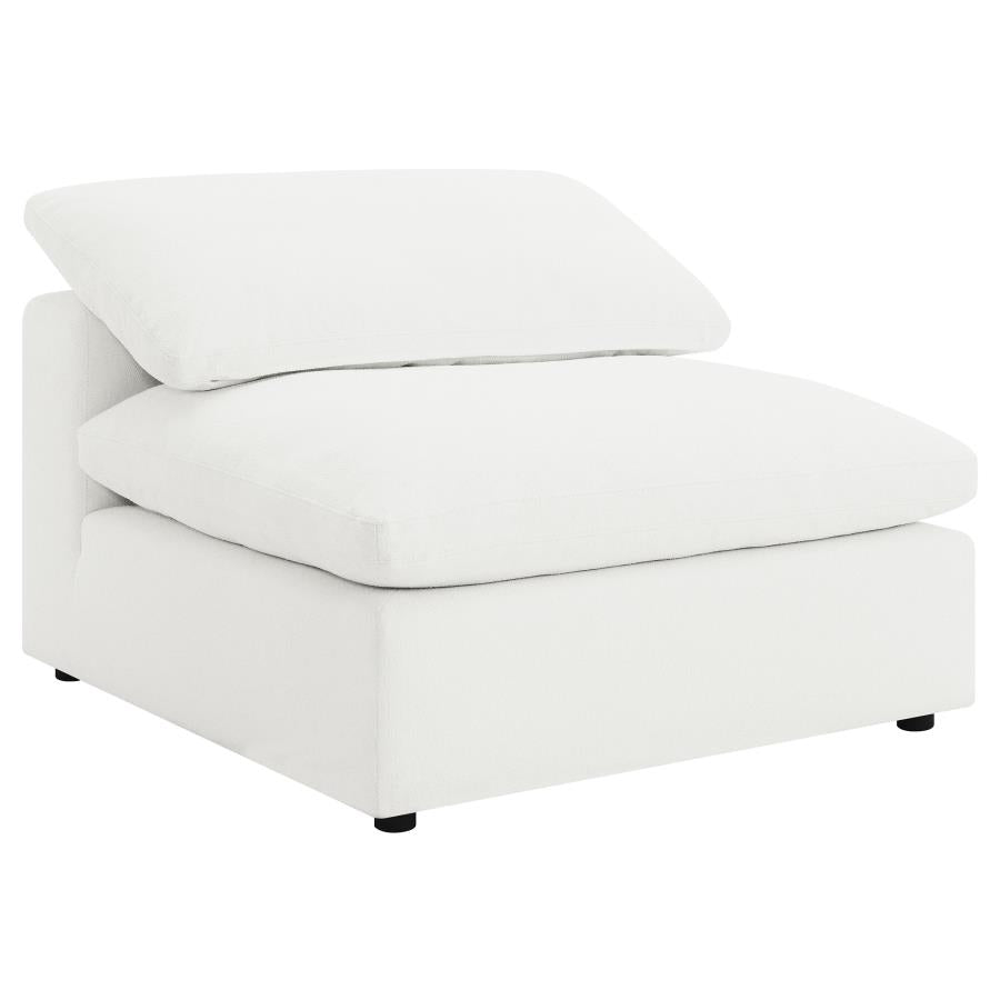 Canapé modulaire 4 pièces Serene Cloud, rembourré, couleur ivoire 