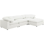 Canapé modulaire 4 pièces Serene Cloud, rembourré, couleur ivoire 