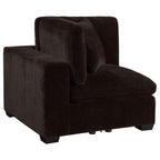Canapé sectionnel modulaire rembourré 5 pièces Lakeview Chocolat noir 