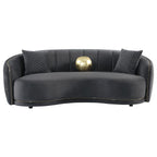 Ensemble de canapés Brookside 2 pièces en velours gris foncé 