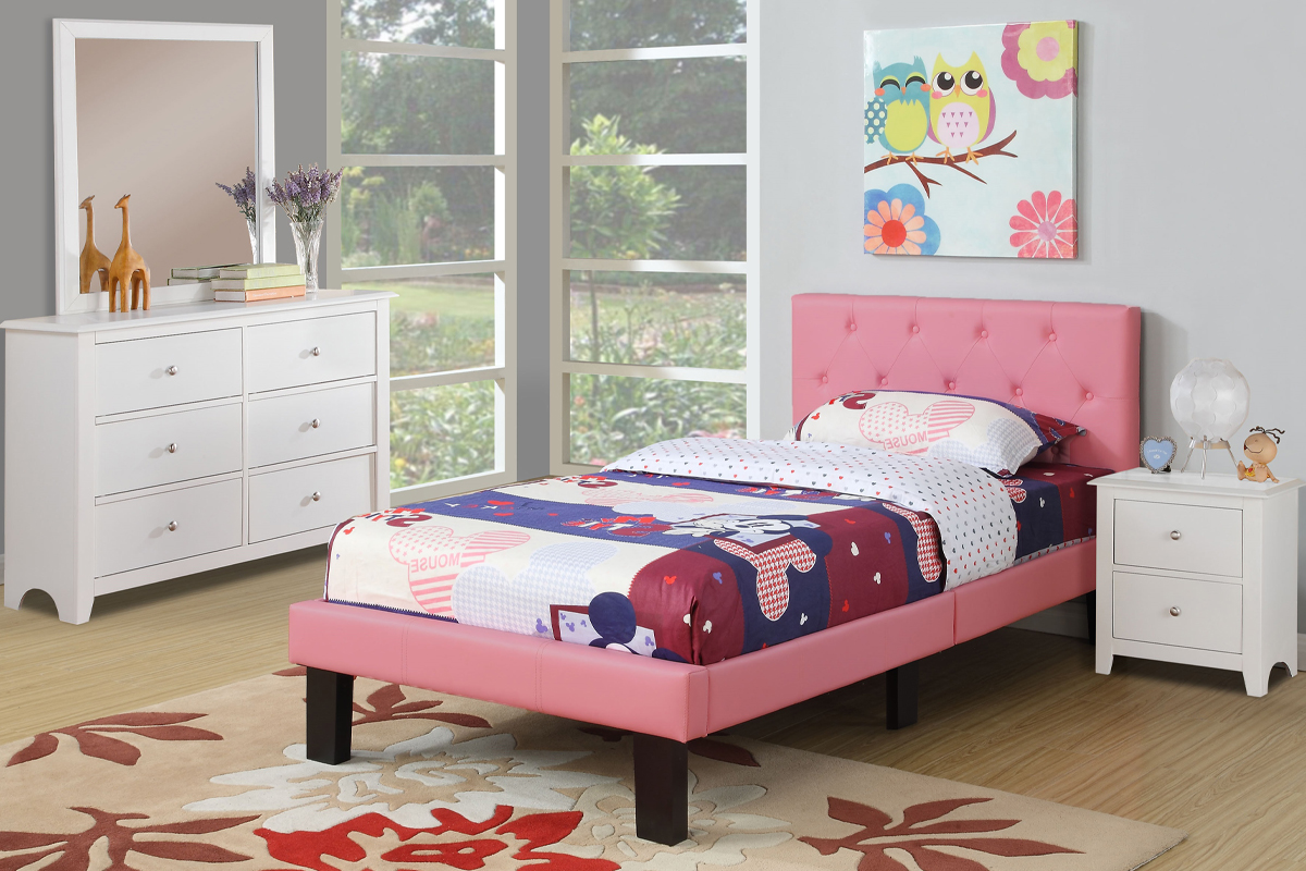 Lit plateforme simple Anya - Rose