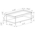 Table basse rectangulaire en bois Fallon