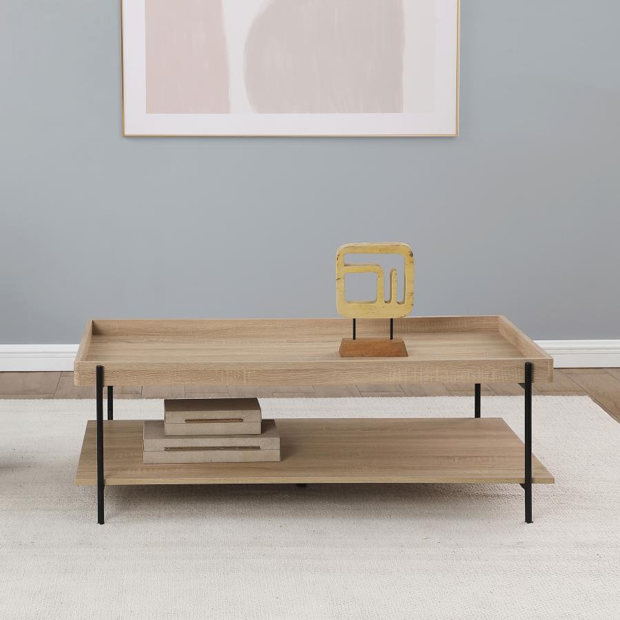 Table basse rectangulaire en bois Fallon