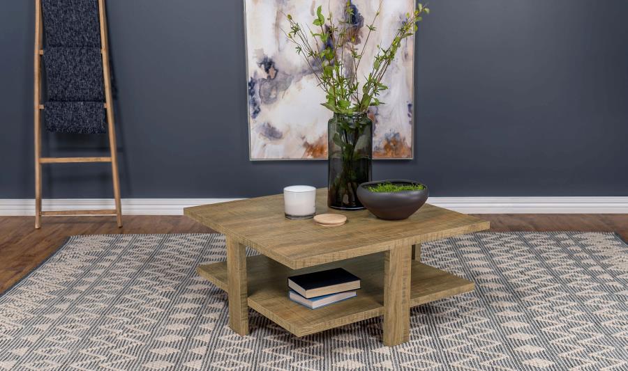 Table basse carrée Dawn en mangue marron 