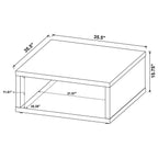 710508 Table basse carrée en bois de pin foncé Frisco 