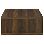 710508 Table basse carrée en bois de pin foncé Frisco 