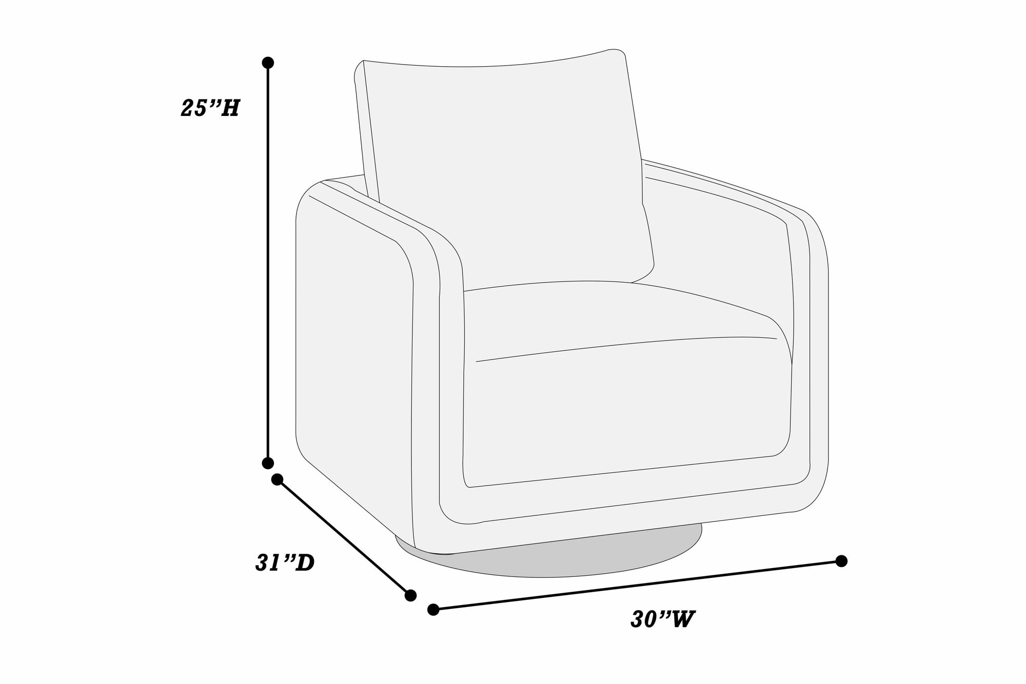Chaise pivotante F1938 