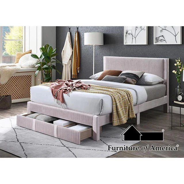 Lit plateforme Queen Melba TM7104PK-Q avec tiroir