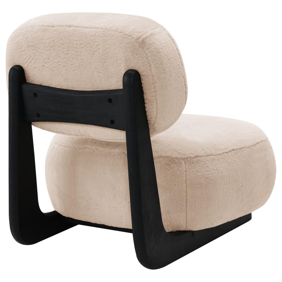 903097 Fauteuil d'appoint rembourré sans accoudoirs Duffie Camel