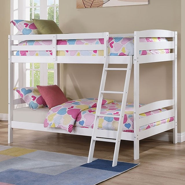 FM-BK002WH Lit superposé Candice simple/double - Blanc