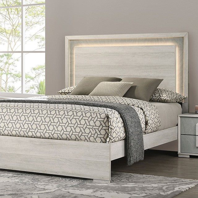 FM7201WH LINCOLT Lit Queen avec LED