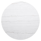 Table basse ronde Jason avec plateau en marbre blanc et anthracite