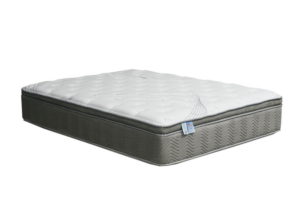 Lit plateforme Remi Queen avec LED et matelas à plateau-coussin Queen