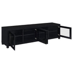 736303 Meuble TV Jupiter 4 portes 79 - Console multimédia - Noir 
