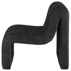 Fauteuil d'appoint incurvé rembourré sans accoudoirs Drayton noir 