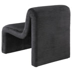 Fauteuil d'appoint incurvé rembourré sans accoudoirs Drayton noir 