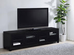 736303 Meuble TV Jupiter 4 portes 79 - Console multimédia - Noir 