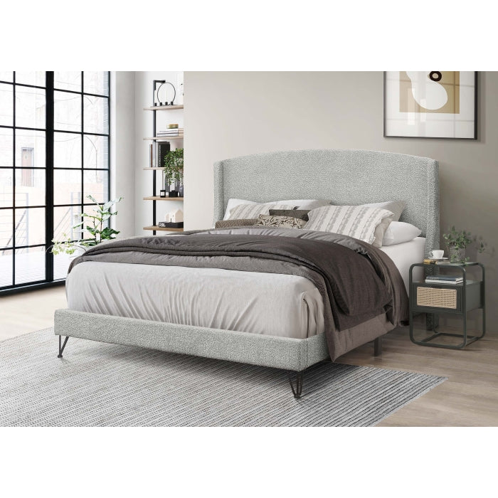 Lit plateforme King Eastern Verdal - Gris 