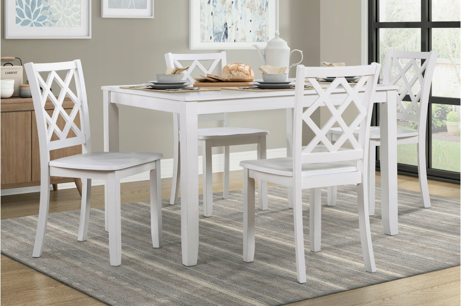 Ensemble de salle à manger Astoria 5 pièces 5892WT - Blanc