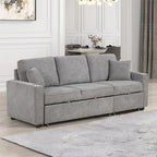 Canapé sectionnel Kendal FM6965GY-SF-PK avec lit gigogne - Gris