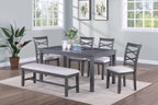 Ensemble de salle à manger Riviera 6 pièces avec banc double F2623