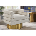 Chaise pivotante Boucle 637 - Crème