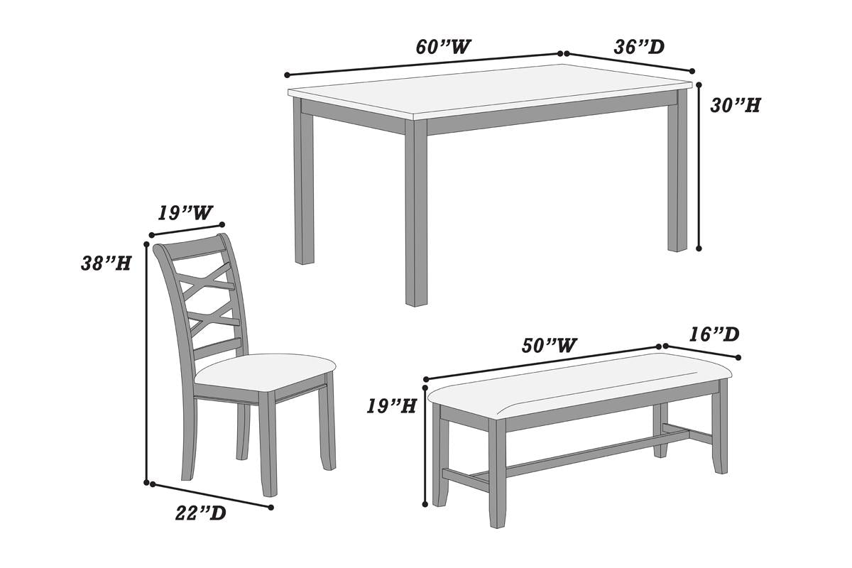Ensemble de salle à manger 6 pièces F2619