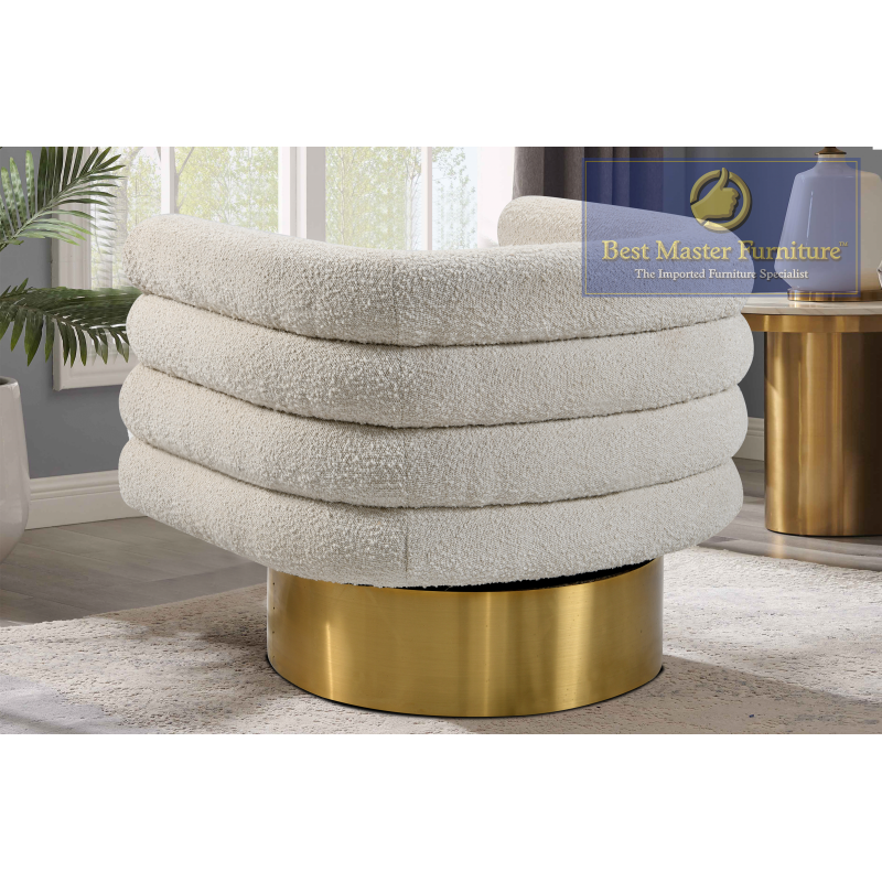 Chaise pivotante Boucle 637 - Crème