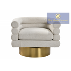 Chaise pivotante Boucle 637 - Crème
