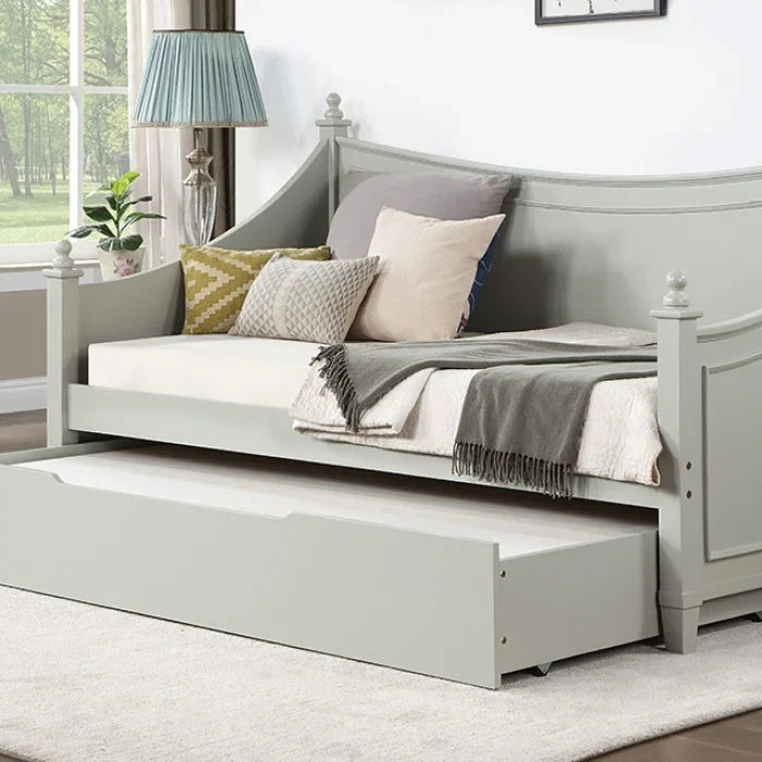 CM1477GY-BED Lycoris Lit de repos double et lit gigogne avec tiroir convertible