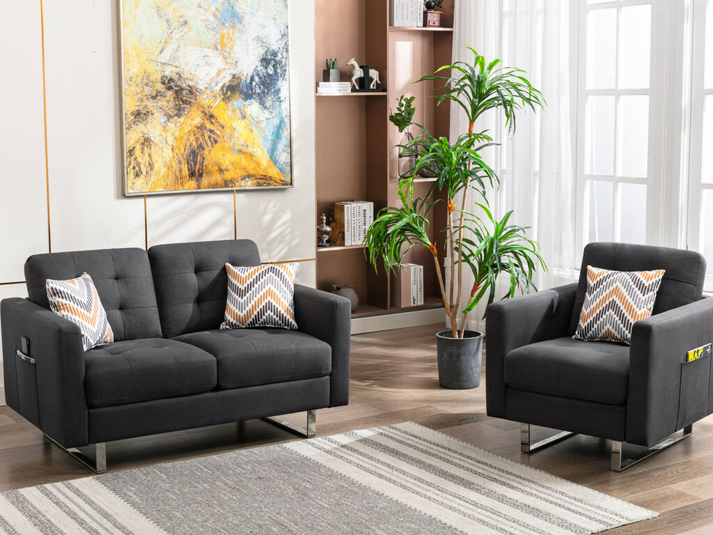 Ensemble causeuse et chaise Victoria 2 pièces