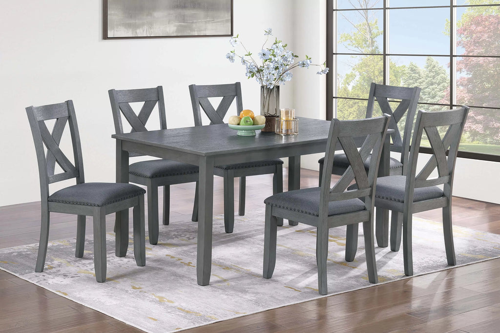 Ensemble de salle à manger 7 pièces F2638 : table et 6 chaises