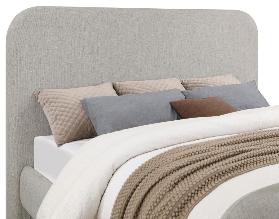 302052Q Wren Lit plateforme Queen rembourré Gris