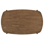 Ensemble de salle à manger ovale 5 pièces en bois massif Dortch, noyer 