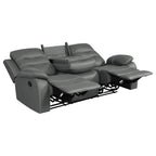 Canapé inclinable rembourré Nova 602531, gris foncé 