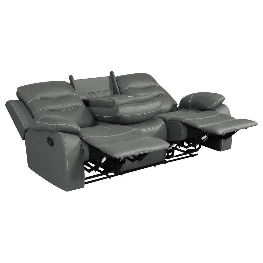 Canapé inclinable rembourré Nova 602531, gris foncé 