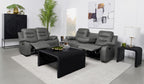 Canapé inclinable rembourré Nova 602531, gris foncé 