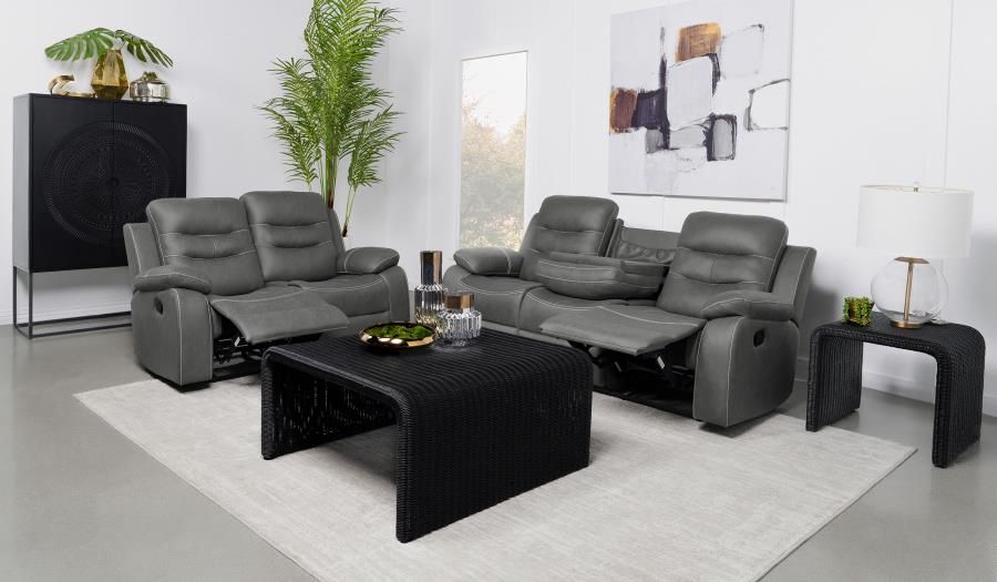 Canapé inclinable rembourré Nova 602531, gris foncé 