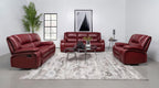 610241 Canapé inclinable Camila Motion en similicuir rouge 