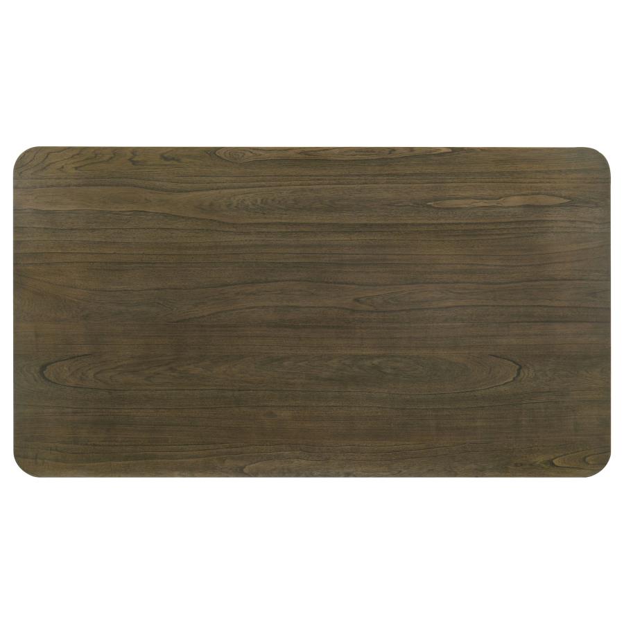 Ensemble de salle à manger rectangulaire Biloxi 5 pièces 71 pouces, brun grisâtre 