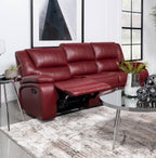 610241 Canapé inclinable Camila Motion en similicuir rouge 