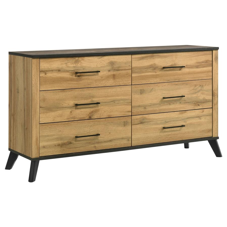 Ensemble de chambre à coucher Queen Kaywood 4 pièces en pin naturel 