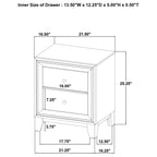 Ensemble de chambre à coucher 3 pièces Welsley en noyer avec lit Queen Size 