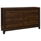 Ensemble de chambre à coucher 3 pièces Welsley en noyer avec lit Queen Size 