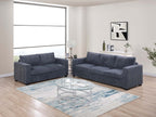 SOLDES ! Ensemble canapé et causeuse 2 pièces F8461 - Gris 