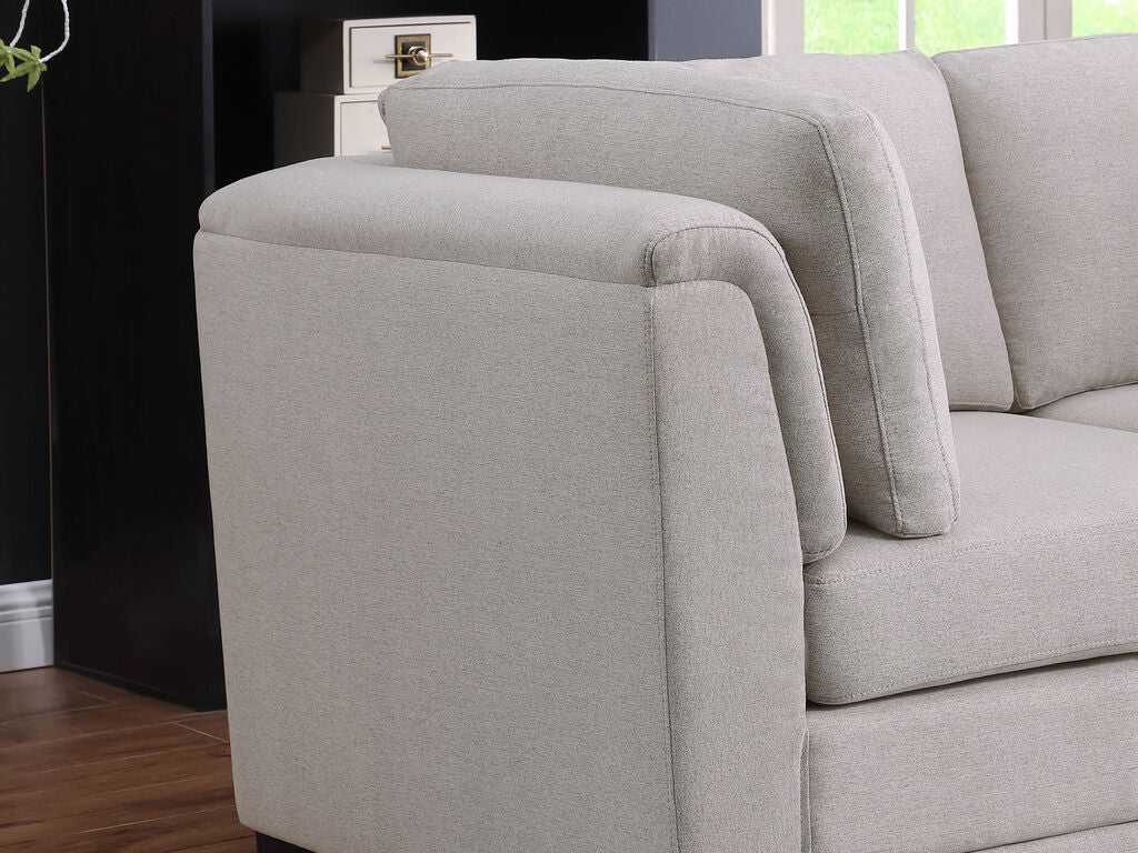 Canapé sectionnel réversible Kristin 121,5 avec 2 poufs